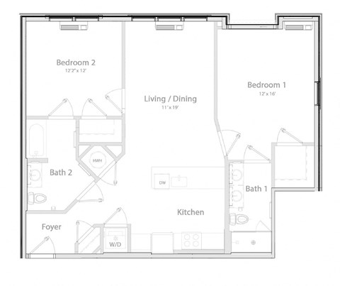 C3M1 Floor Plan at The Point at Gateways, Randolph, NJ  